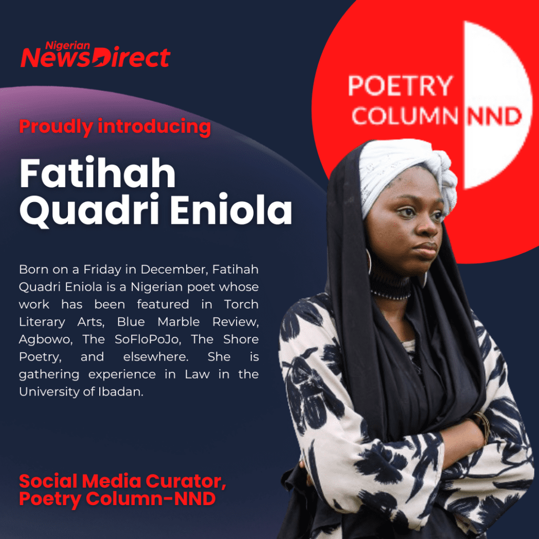 Fatihah Quadri Eniola is the new Social Media Curator Poetry Column-NND 